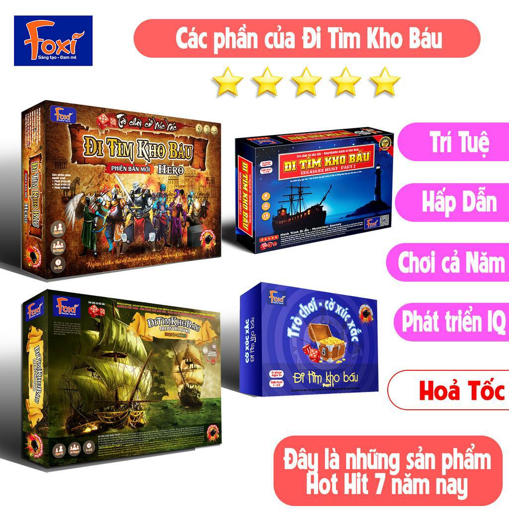 Board game-Đi tìm kho báu Foxi-Chạy Trốn Zombie-đồ chơi gia đình-tương tác cao-tư duy thông minh-giao tiếp.