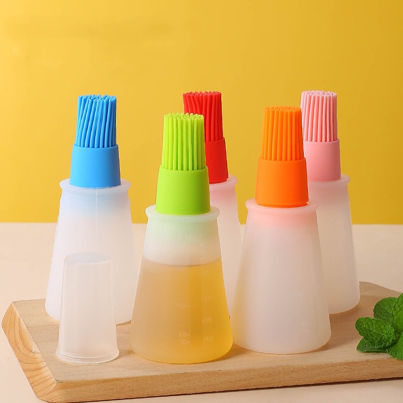 Cọ Quét Dầu Ăn Bằng Silicone Kèm Nắp Đậy Tiện Lợi Dành Cho Nhà Bếp