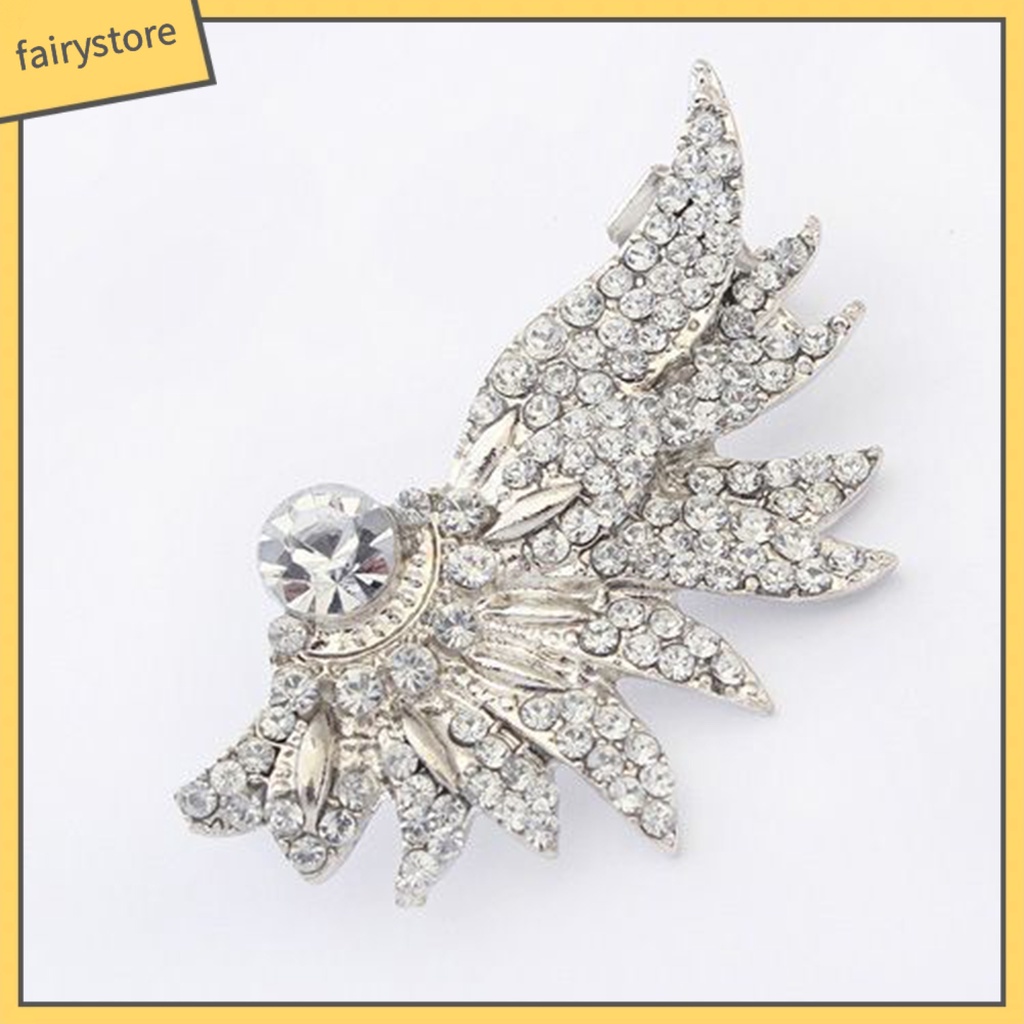 1 Khuyên Vành Tai Hình Đôi Cánh Đính Đá Thời Trang Cho Nữ