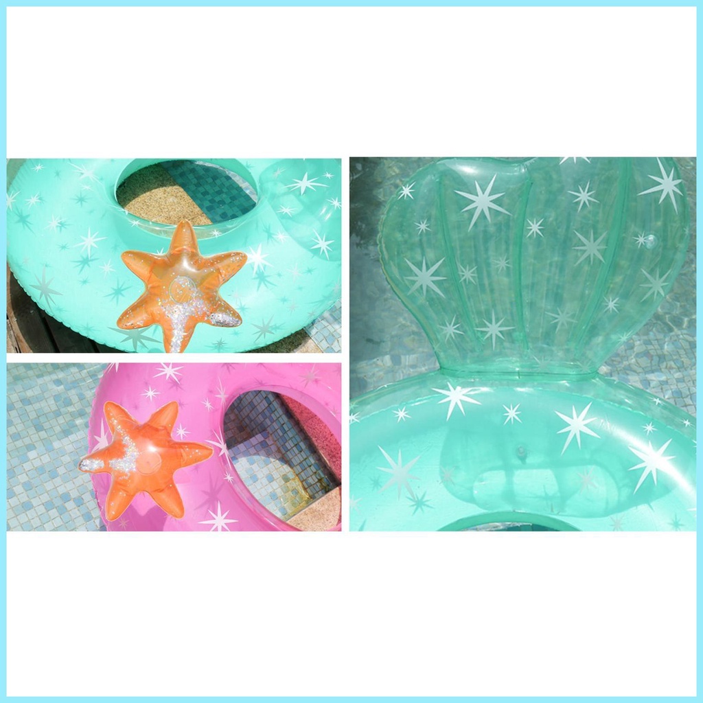 Phao Bơi Hình Đuôi Cá Hoạt Hình Có Đệm Tựa Lưng Trang Trí Hồ Bơi Mùa Hè