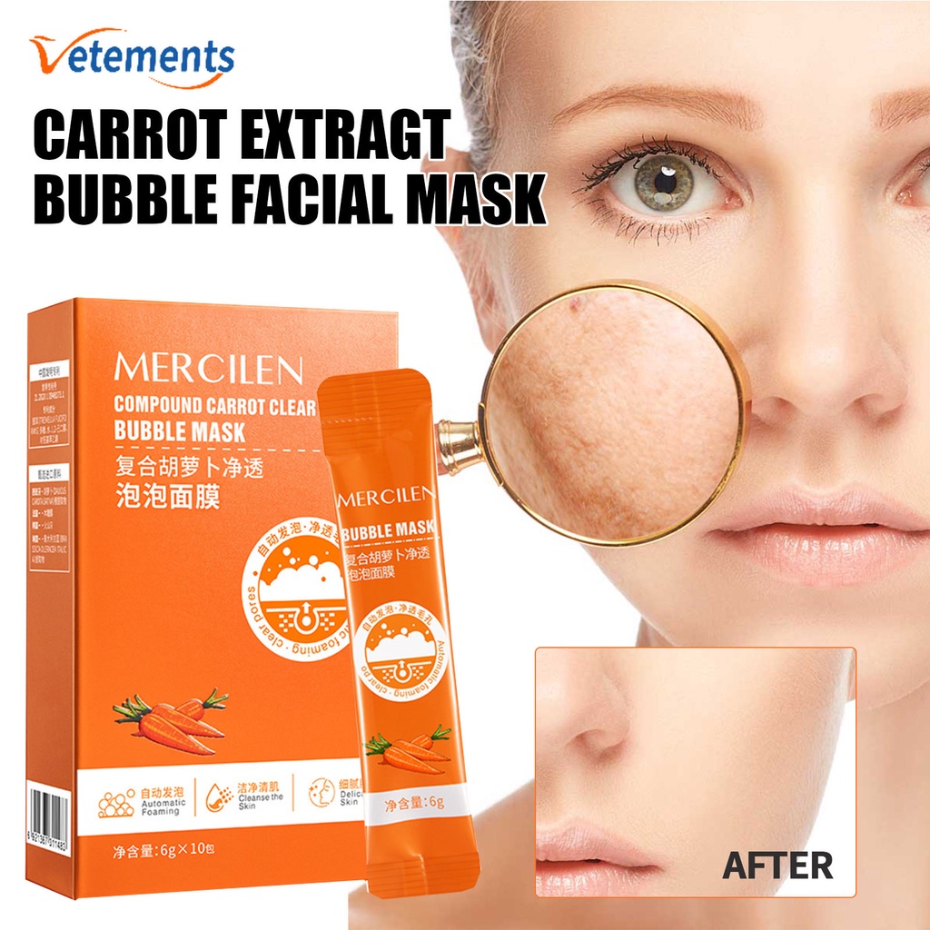 Mặt Nạ Lột Mụn Đầu Đen / Mặt Nạ Dưỡng Ẩm Làm Sạch Lỗ Chân Lông Chiết Xuất Cà Rốt