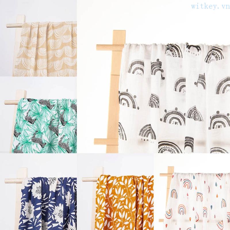 Khăn Vải Quấn Em Bé Ngủ In Họa Tiết