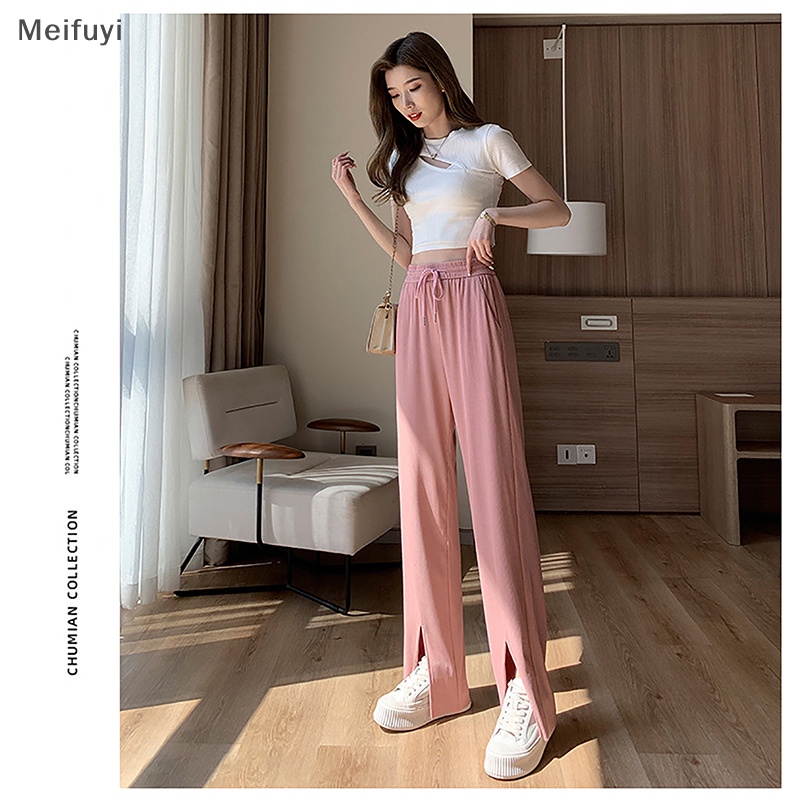Quần Dài Dáng Rộng Lưng Thun Dây Rút Thoải Mái Thời Trang Mùa Hè Mới Cho Nữ