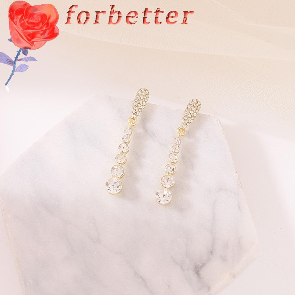 Bông Tai Dáng Dài Phối Tua Rua Thiết Kế Tinh Tế Thời Trang Sang Trọng Cho Nữ