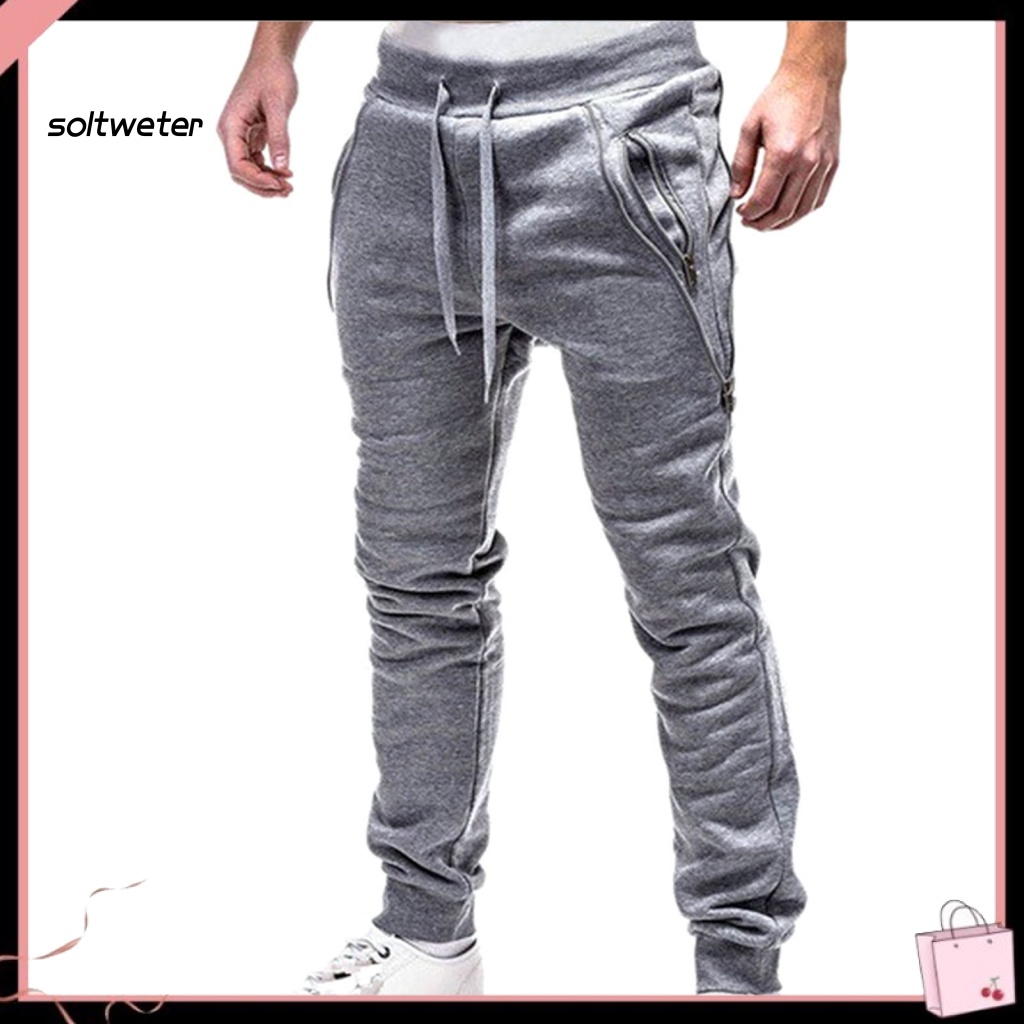 Quần Thể Thao Rút Dây Bằng Polyester Co Giãn Phong Cách Sành Điệu Có Khóa Kéo Cho Dating