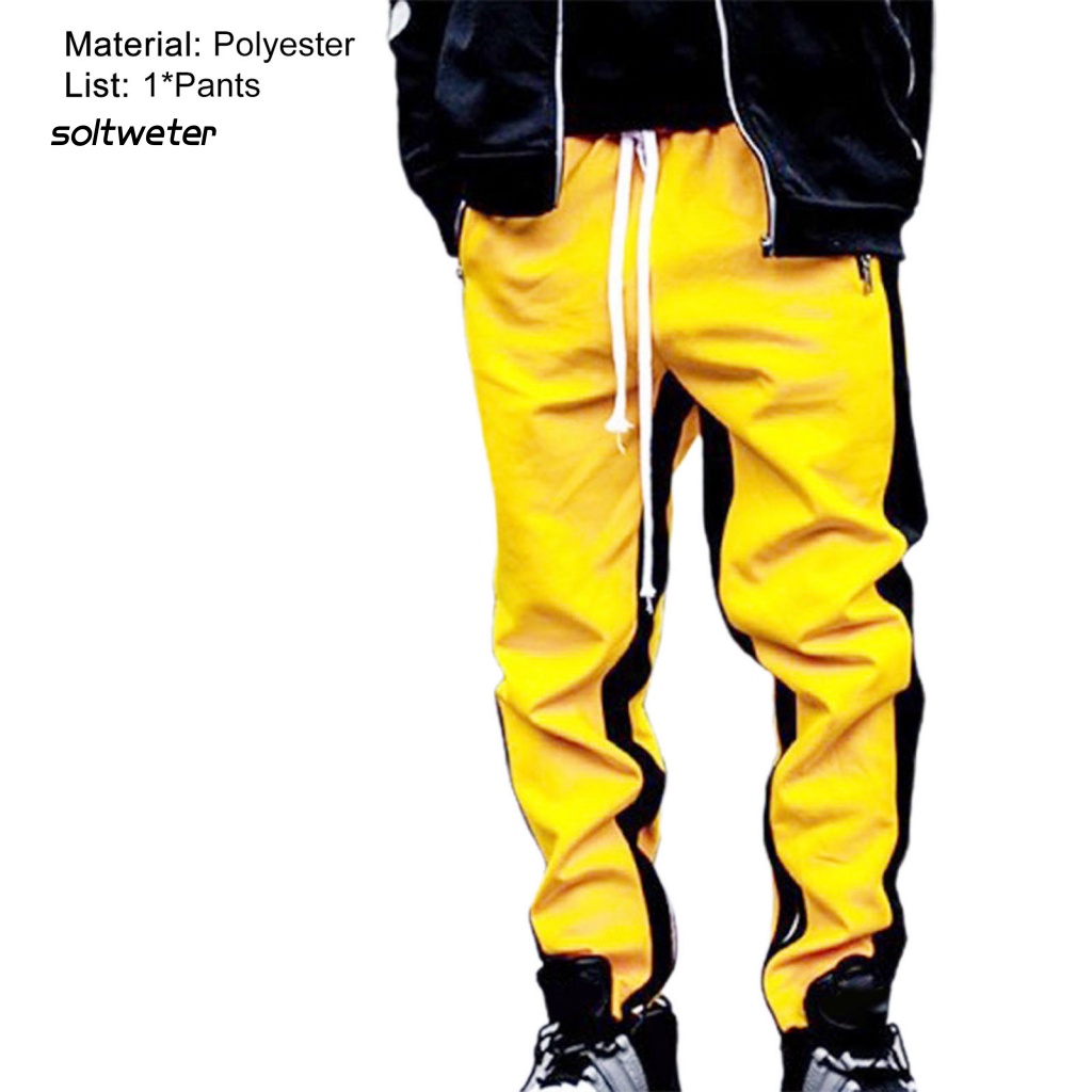 Quần Dài Lưng Thun Dây Rút Màu Sắc Tương Phản Thời Trang Mùa Xuân Cho Học Sinh