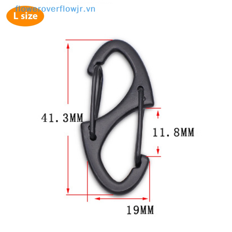 Set 10 Móc Khóa Chữ S Bằng Thép Không Gỉ Dùng Đi Cắm Trại