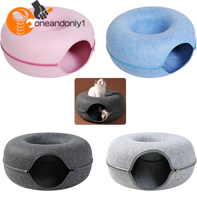 Đường Hầm Hình Tròn / Bánh Donut Có Thể Tháo Rời Tiện Dụng Tương Tác Với Mèo Cưng