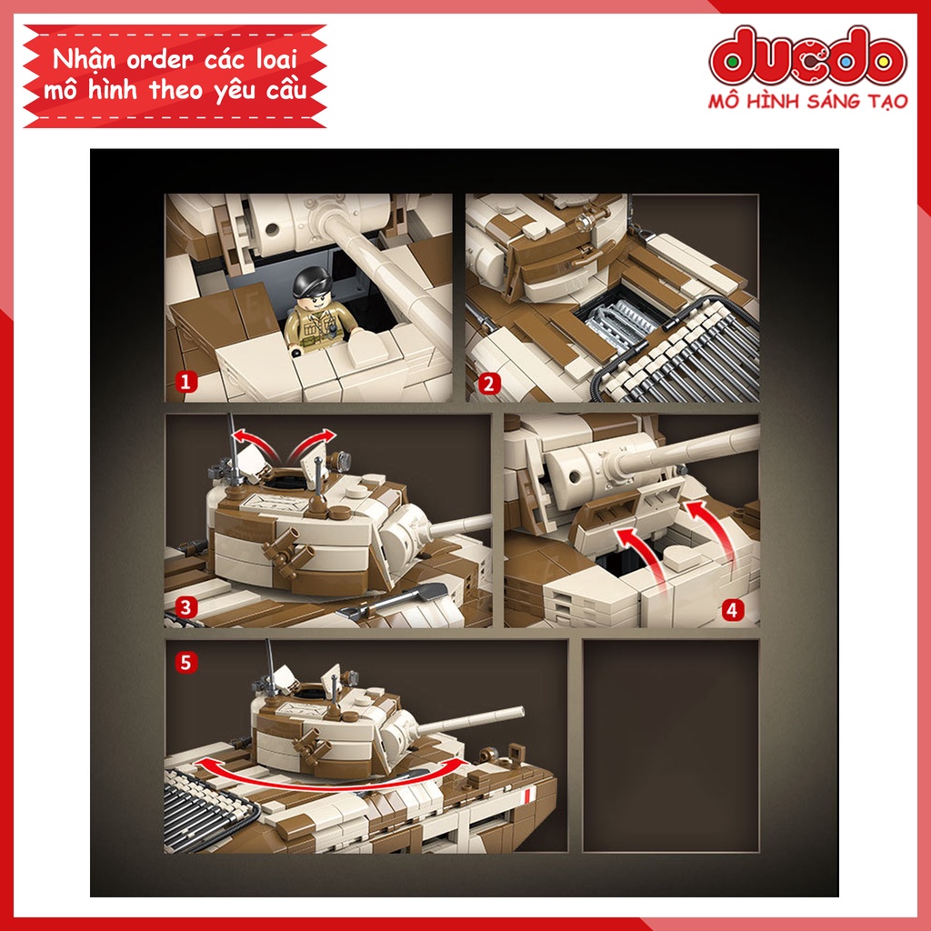 Lắp ghép tank bộ binh Matilda MK.II A12 - Đồ chơi Xếp hình Mô hình WW2 QuanGuan 100236