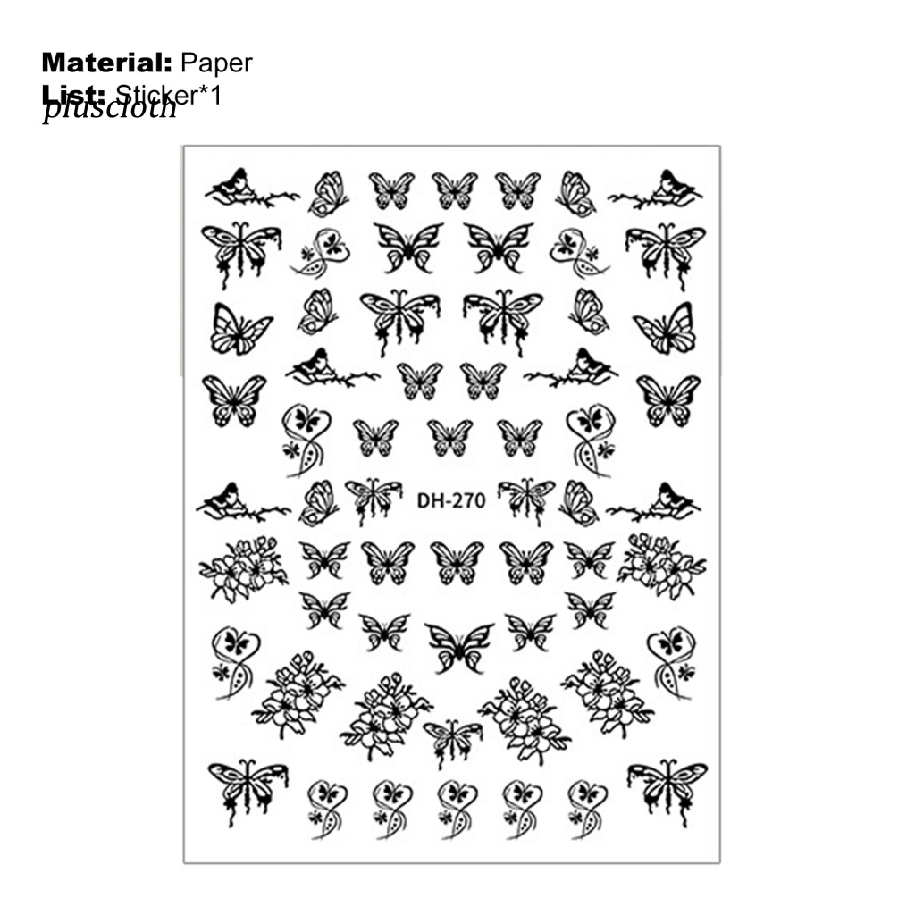 Miếng Dán Trang Trí Móng Tay Hình Bướm Tinh Tế Dành Cho Nữ