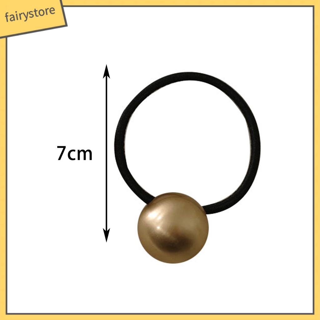 Dây Cột Tóc Đuôi Ngựa Co Giãn Đính Bóng Kim Loại Phong Cách Hàn Quốc Vintage Cho Nữ