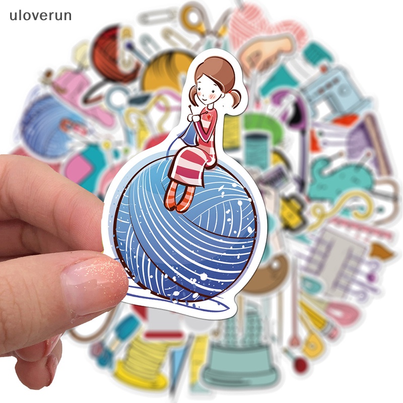 Set 50 Miếng Dán Hình Thước May Vá Trang Trí Điện Thoại Sáng Tạo