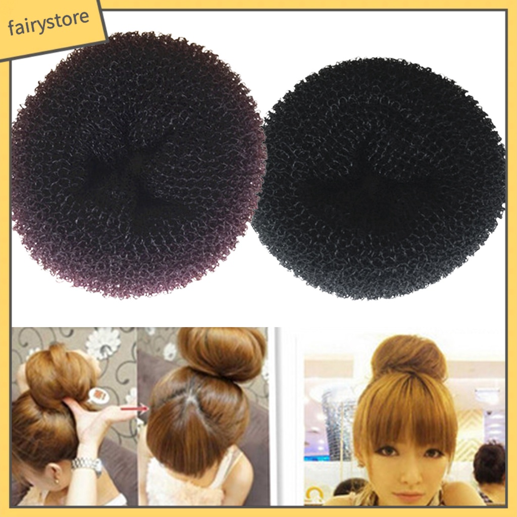 Set 10 Dây Buộc Tóc Co Giãn Mềm Mại Màu Trơn Tiện Dụng