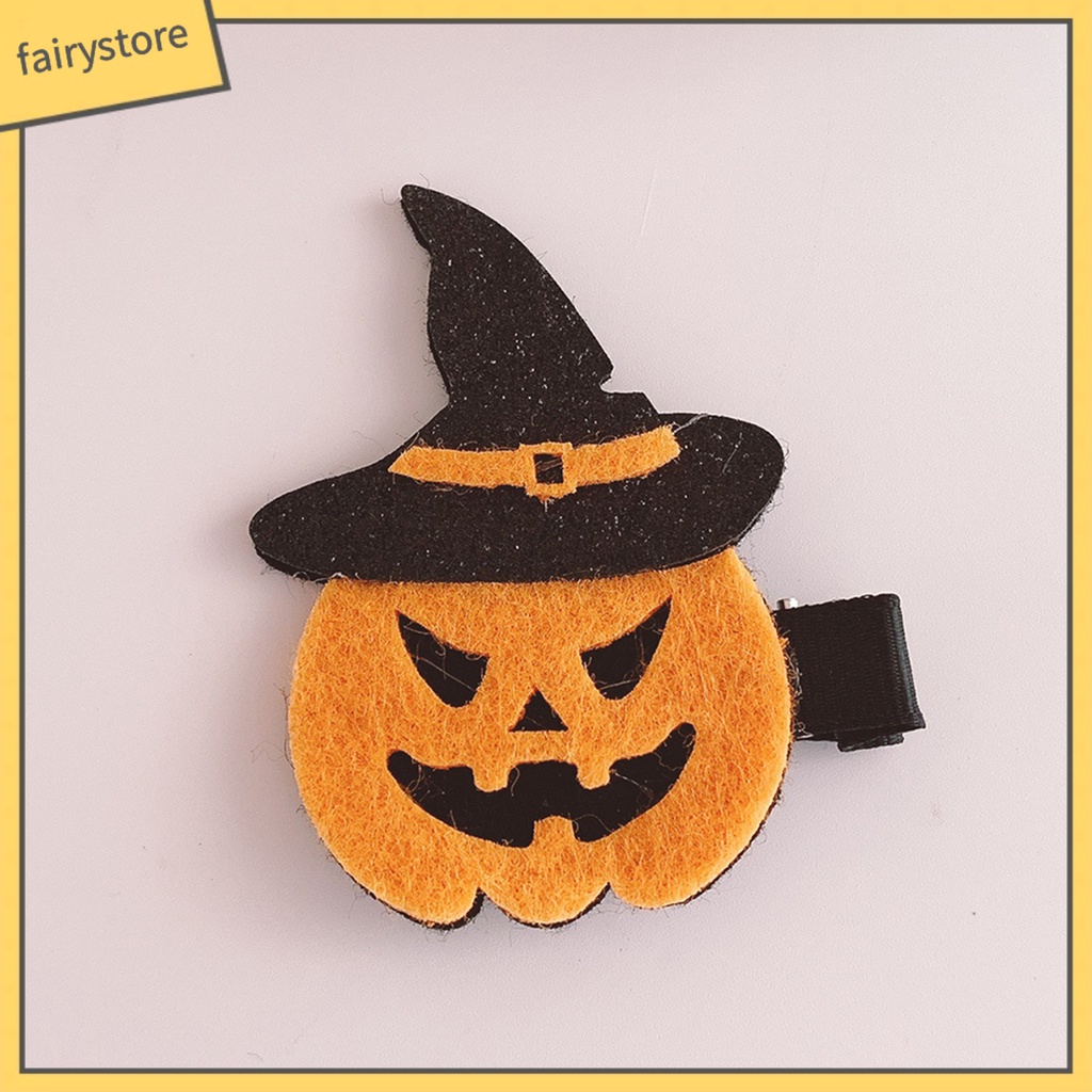 Set 1 / 2 Kẹp Tóc Hình Hoạt Hình Phong Cách Halloween