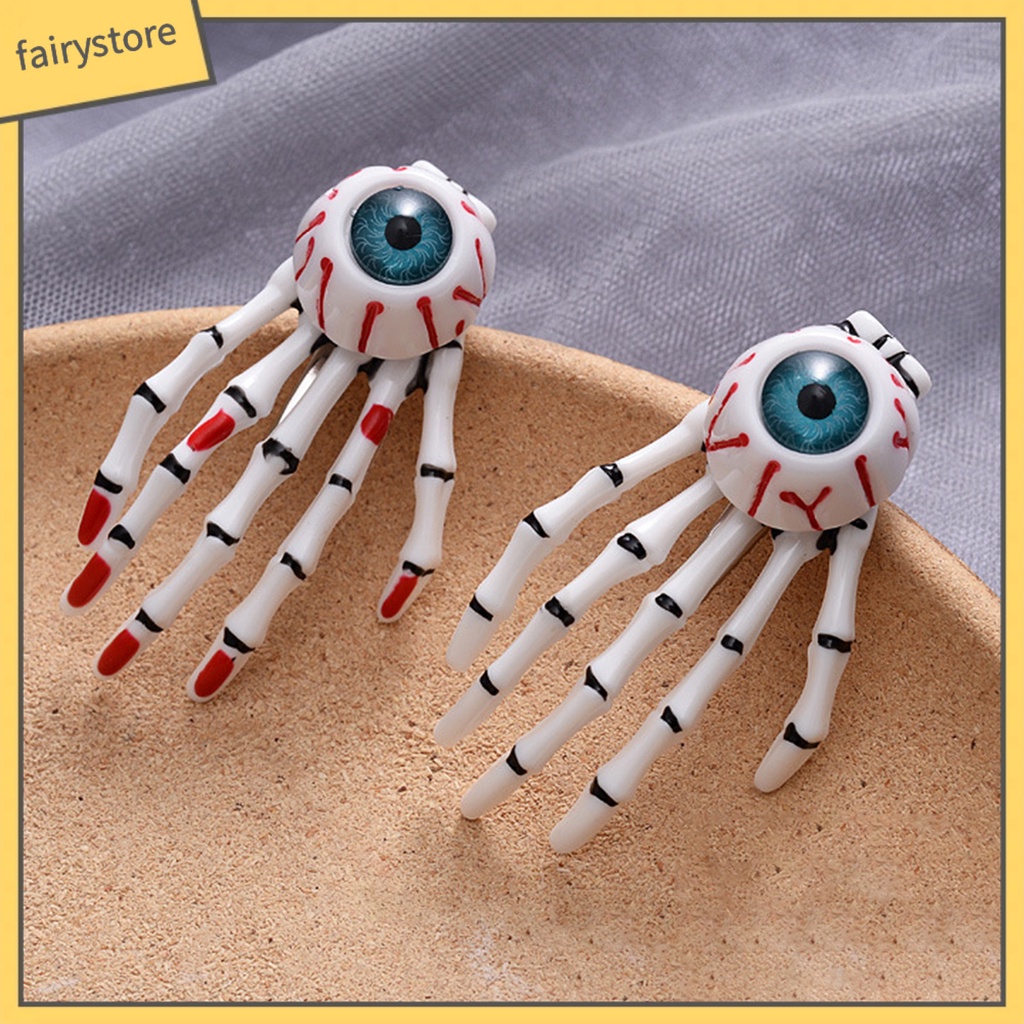 Kẹp Tóc Chống Trượt Màu Tương Phản Phong Cách Halloween Độc Đáo