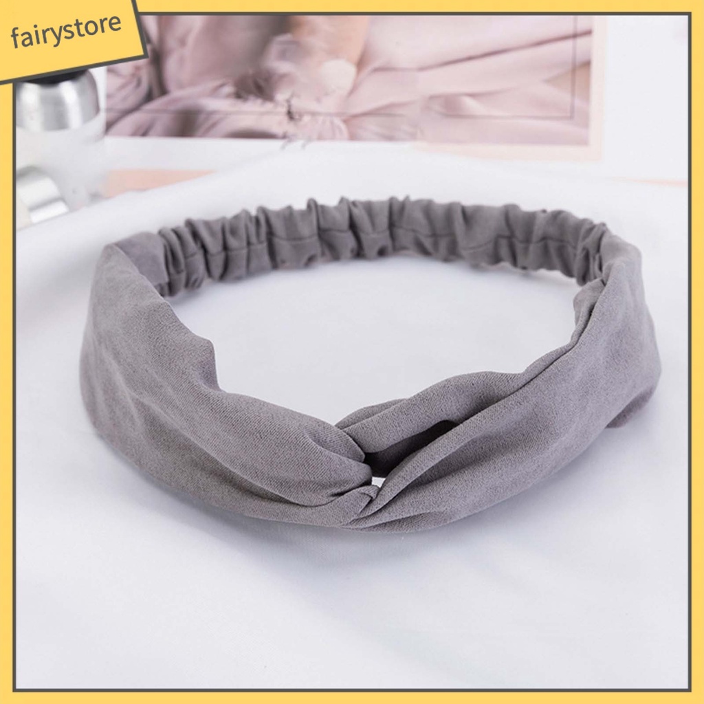 Băng Đô Cài Tóc Bằng Da Lộn Màu Trơn Co Giãn Tốt Tiện Dụng Cho Spa