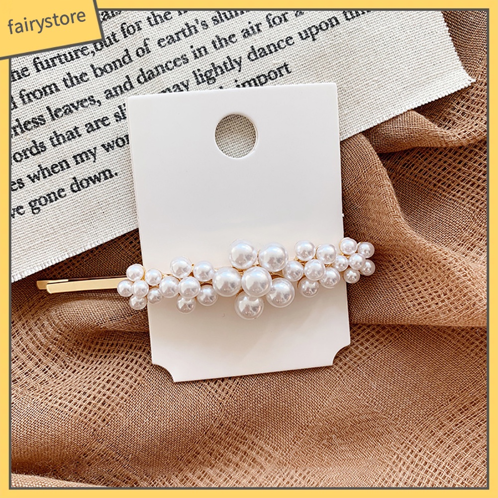 1 / 2 Kẹp Tóc Đính Ngọc Trai Giả Thời Trang Nữ