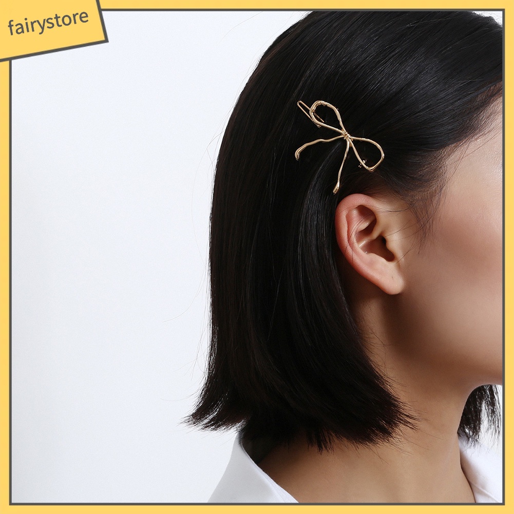 Kẹp Tóc Nơ Phối Chuỗi Xích Thời Trang Cho Nữ