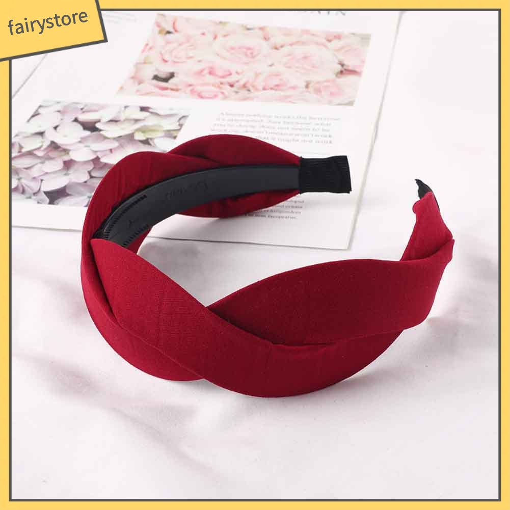 Băng Đô Cài Tóc Màu Trơn Họa Tiết Gợn Sóng Thời Trang Dành Cho Nữ