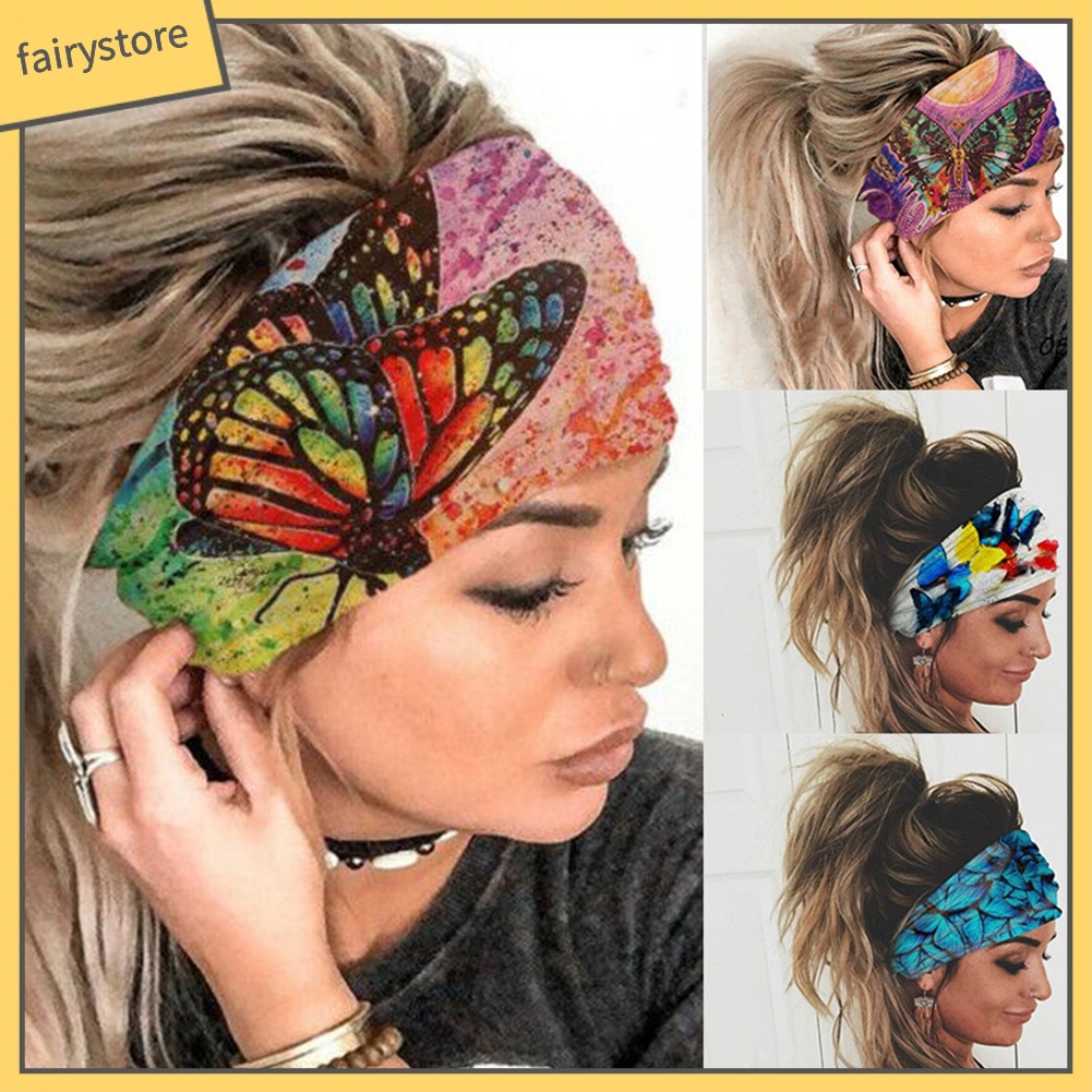 Băng Đô Thể Thao Bản Rộng Co Giãn Thoáng Khí Thấm Hút Mồ Hôi Nhiều Màu