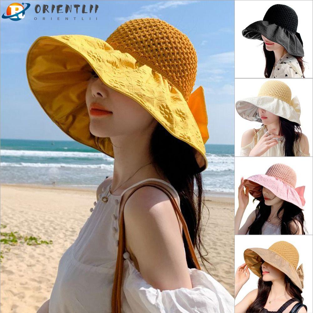 Mũ Rộng Vành Chống Tia Uv Thời Trang Đi Biển Mùa Hè Cho Nữ