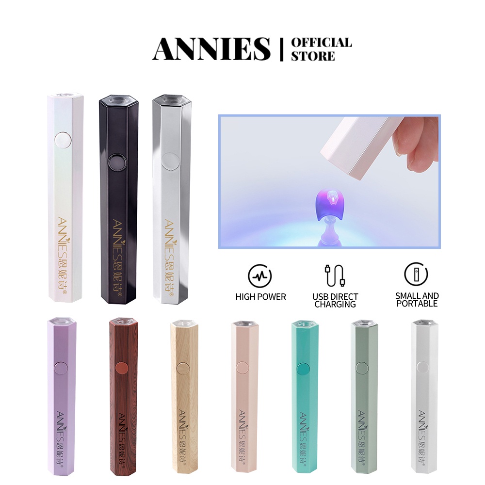 ANNIES 10 Colors Nail Lamp  Handheld Shining Silver Baked Light Therapy Mermaid Ji Rechargeable