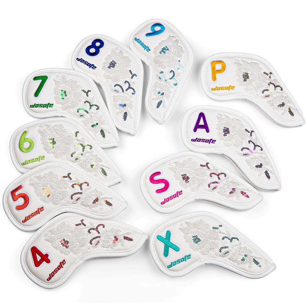 Set 10 Vỏ Bọc Đầu Gậy Đánh Golf Bằng PU In Họa Tiết Thời Trang Dùng Làm Quà Tặng Cho Học Sinh