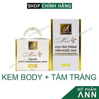 Combo kem tắm trắng mềm nước hoa a cosmetics + body mềm nước hoa a cosmetics mỹ phẩm phương anh chính hãng