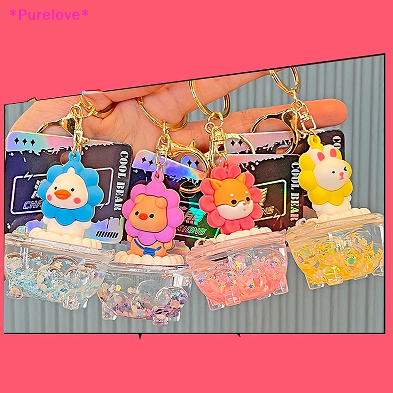 Móc Chìa Khóa Dạng Lỏng Họa Tiết Hoạt Hình Dễ Thương Mới