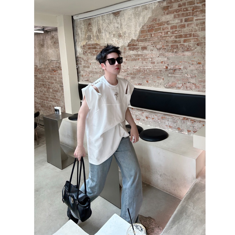 Áo Thun Không Tay Phong Cách Đường Phố Thời Trang Mùa Hè 2023 Mới