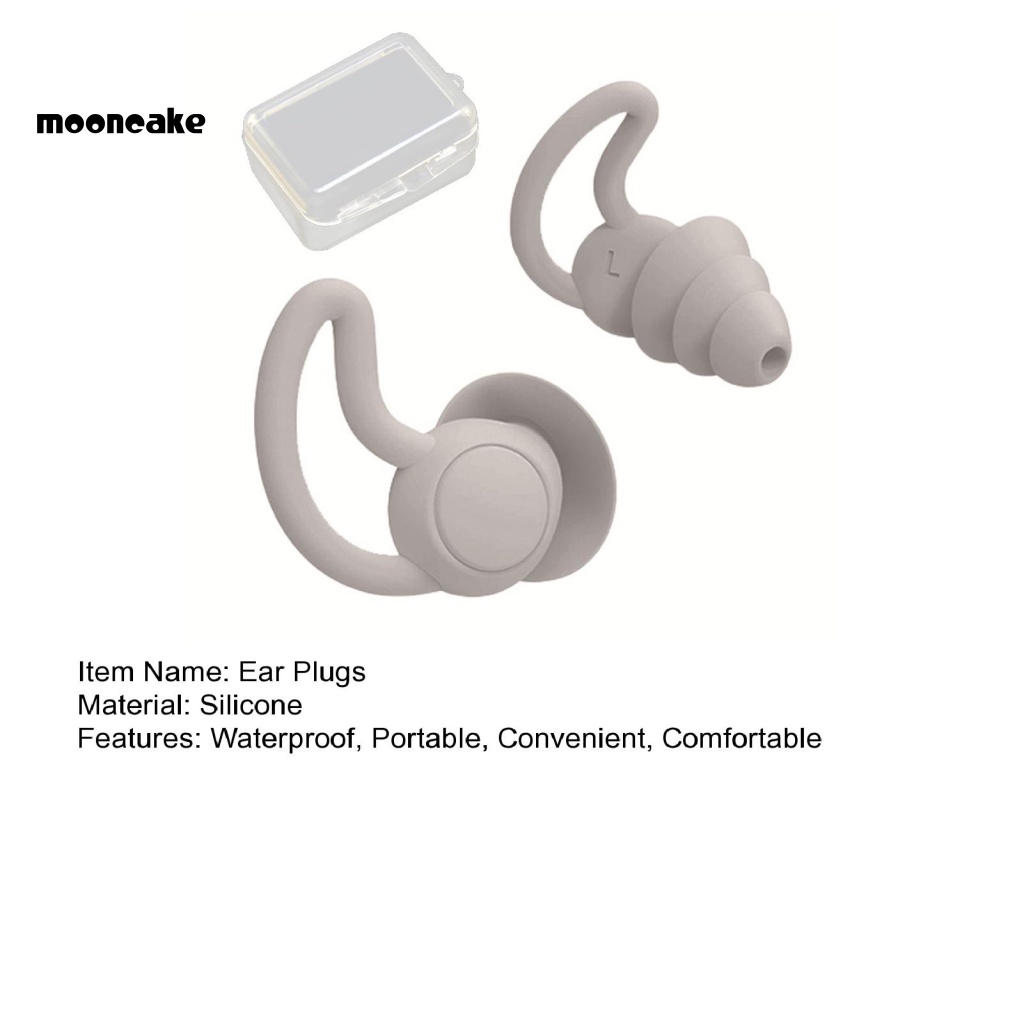 1 Bộ Nút Bịt Tai 3 Lớp Cách Âm Chống Trượt Chống Nước Cho Tiệc Hồ Bơi