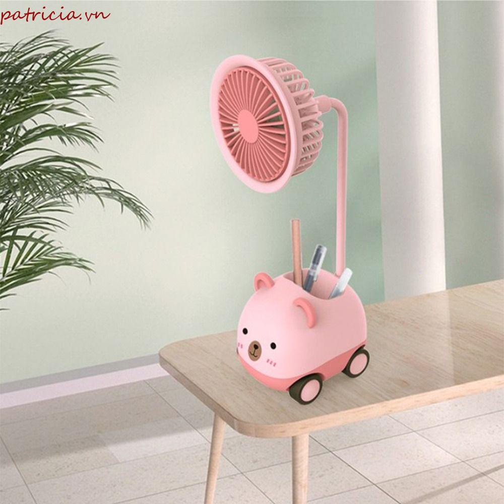 Hộp Đựng Bút Họa Tiết Hoạt Hình Sức Chứa Lớn Để Bàn Kèm Quạt Tiện Dụng Cho Học Sinh