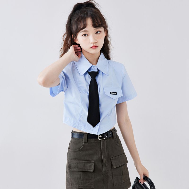 Áo Sơ Mi Ngắn Tay Thiết Kế Mới Thời Trang Mùa Hè Theo Phong Cách Nhật Bản Cho Nữ