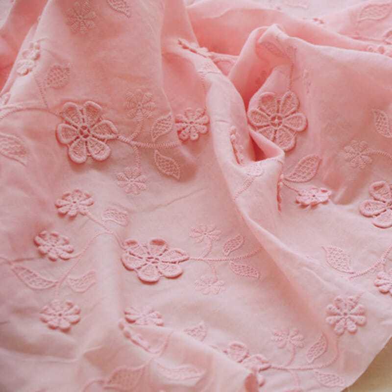 Vải Jacquard Cotton Nguyên Chất Thêu Ba Chiều