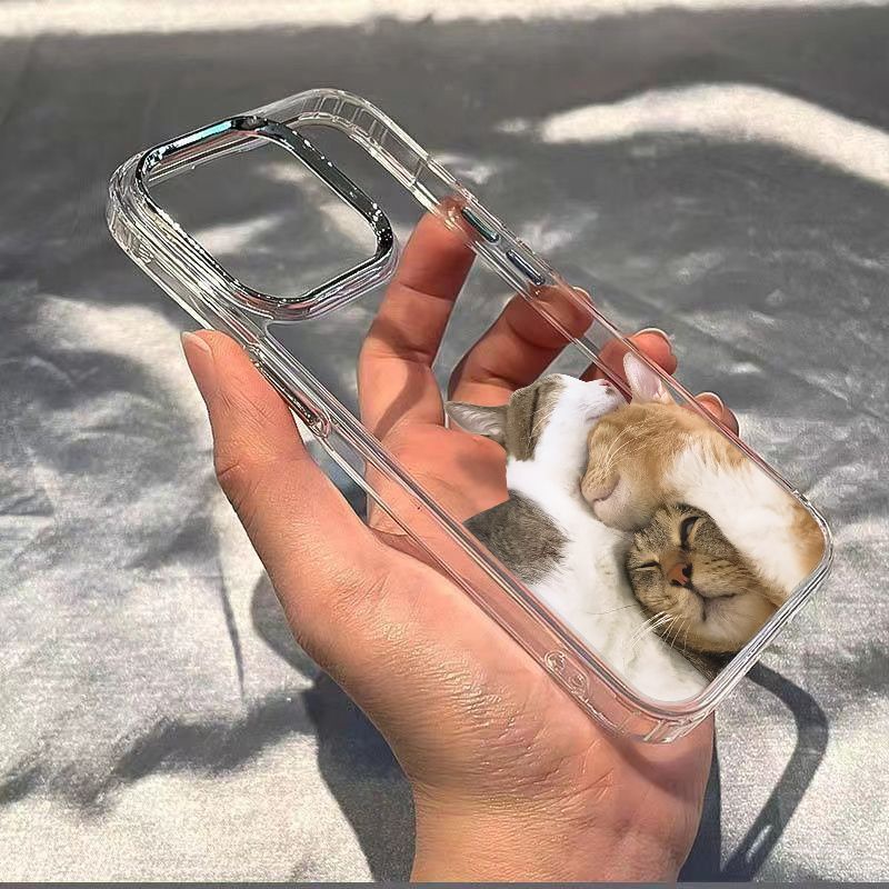 ✅Ốp Điện Thoại Dẻo Họa Tiết Hoạt Hình Chú Mèo Dễ Thương Chống Sốc Cho iPhone12plus7 / 13 14pro 11In 8