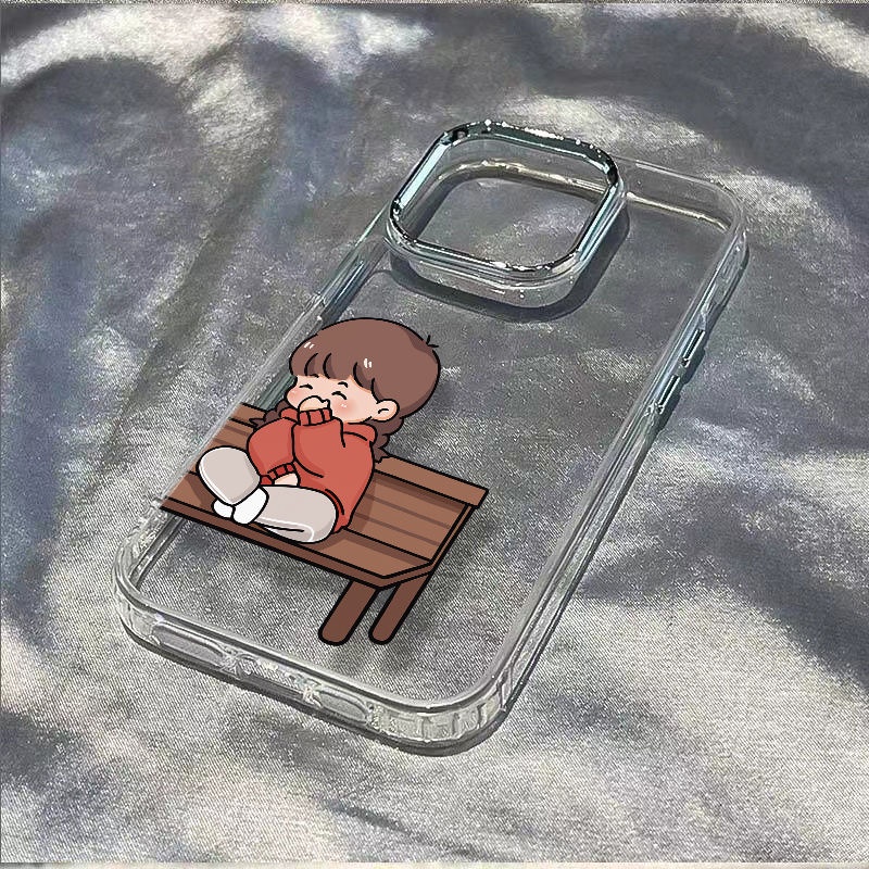 ✅Ốp Điện Thoại Dẻo Họa Tiết Cô Gái Cười Dễ Thương Chống Sốc Cho Iphone 7 11plus 8iPhone1213 14promax PZP9
