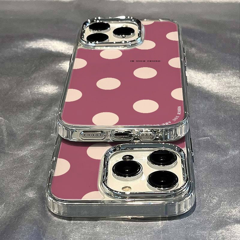 ✅Ốp Điện Thoại Mềm Chống Sốc Họa Tiết Chấm Bi Cho iPhone1214pro8 11plus 7max 13 2LCL