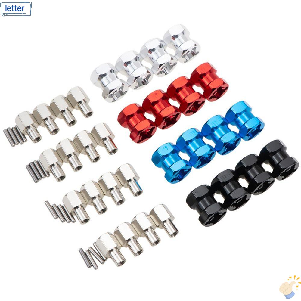 Bộ 4 Đầu Nối Trục Bánh Xe 12mm Bằng Nhôm Cho D90 AX10 CC01 SCX10,F350 15 / 20 / 25mm