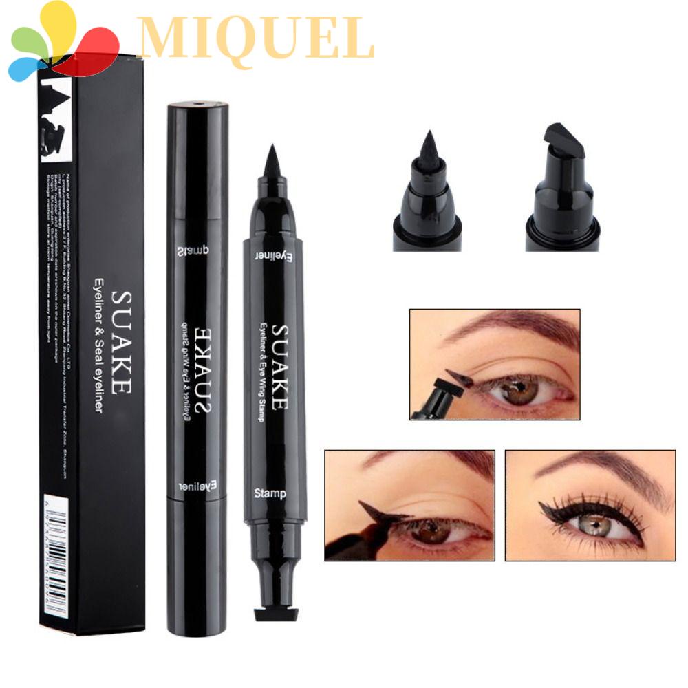 Bút Kẻ Mắt Hai Đầu Màu Đen Chống Thấm Nước Nhanh Khô MIQUEL