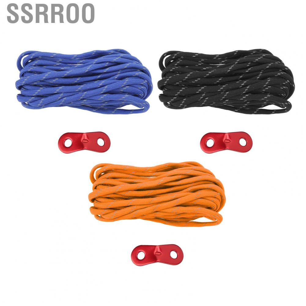 Ssrroo Camping Rope  Vibrant Colors Sturdy Reusable Windproof Reflective Guyline Tent Rope Polyester Silk  for Camping