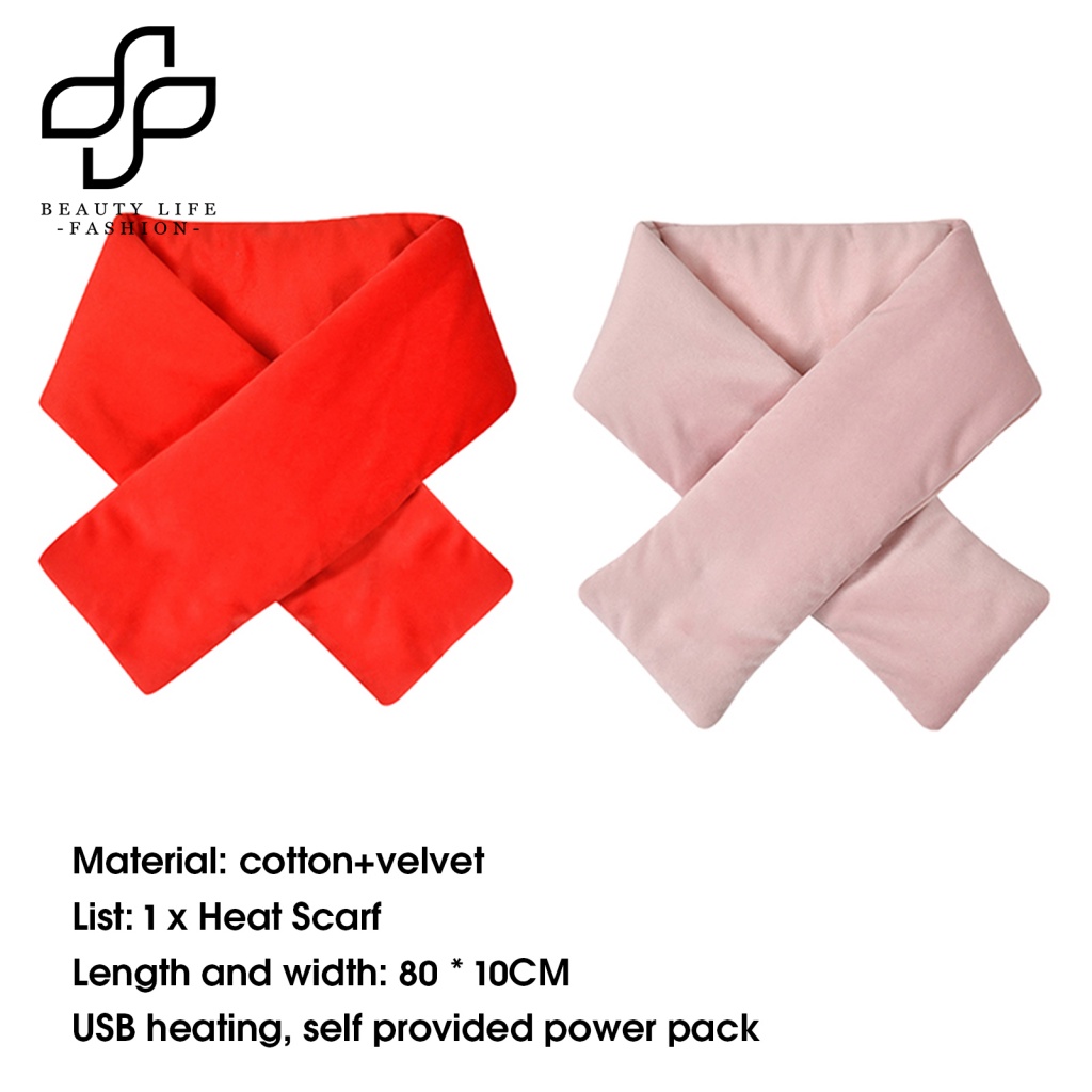 Khăn Choàng Cổ Sưởi Ấm USB Siêu Mềm Thoáng Khí Chống Gió Giữ Ấm Bằng Điện Dùng Ngoài Trời