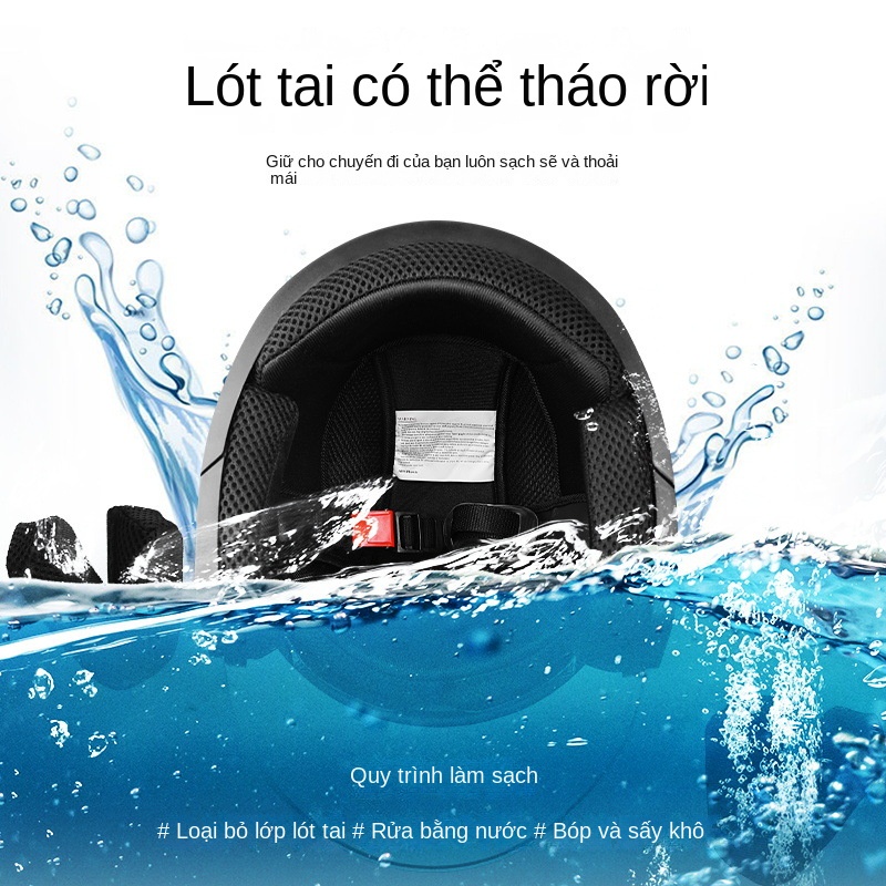 Mu ba ba o hie m Vim ho t h nhBYB / 730 Mũ Bảo Hiểm Đi Xe Máy Điện Bốn Mùa Cho Bốn Mùa