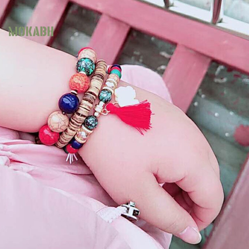 3 Vòng Tay Chuỗi Hạt Theo Phong Cách Bohemian