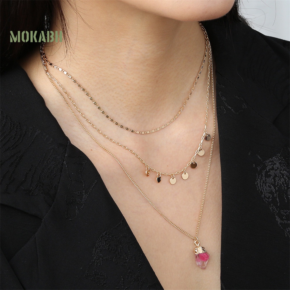 Vòng cổ Nhiều Lớp Họa Tiết Hình Con Bướm Theo Phong Cách Bohemian