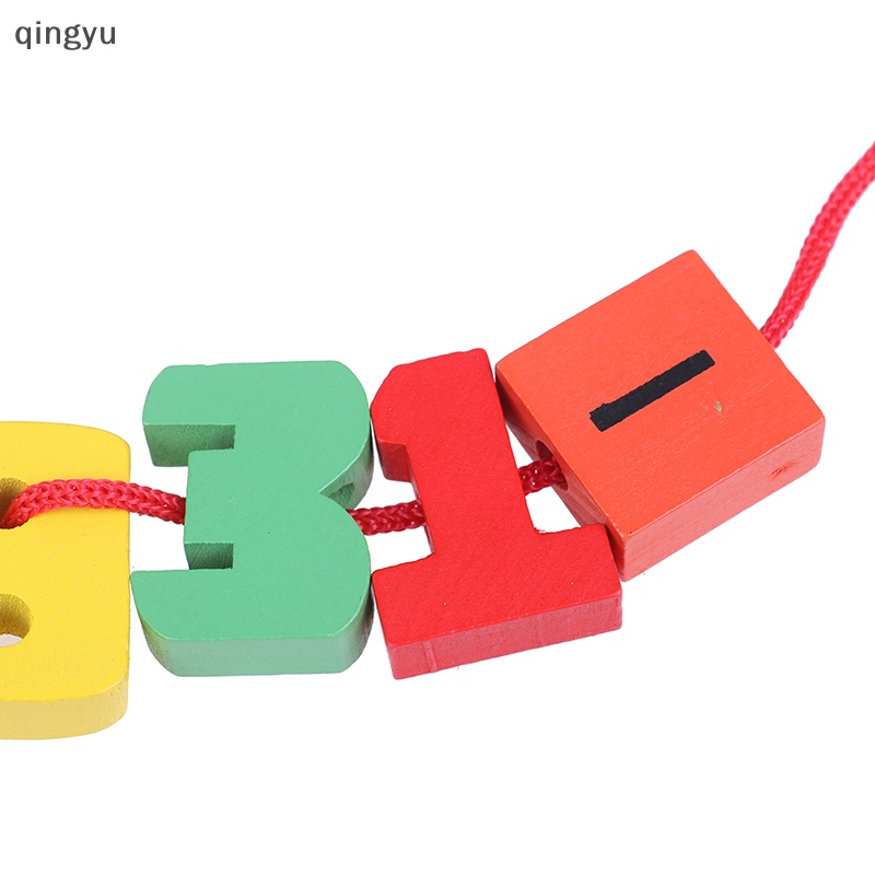 Qingyu Set 24 Đồ Chơi Xỏ Hạt diy Hình Động Vật / Trái Cây