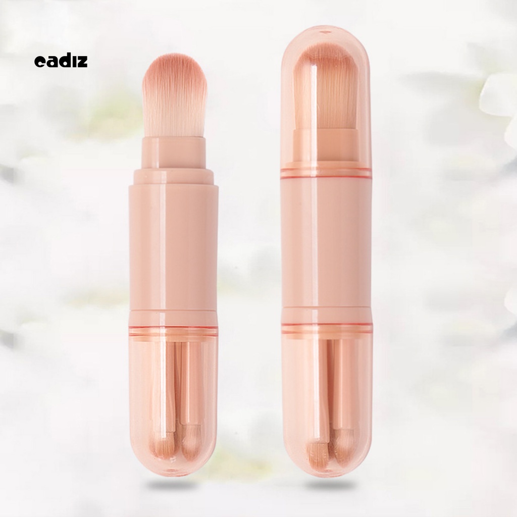 Bộ 4 Cọ Trang Điểm Bốn Trong Một Mini Đa Năng Có Thể Thu Gọn Cho Nữ