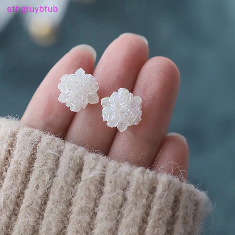 1 Đôi Bông Tai Bạc 925 Hình Hoa Chống Dị Ứng Dành Cho Cô Dâu