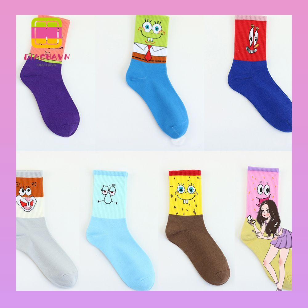 Vớ Cổ Vừa Họa Tiết SpongeBob Dễ Thương Cho Học Sinh