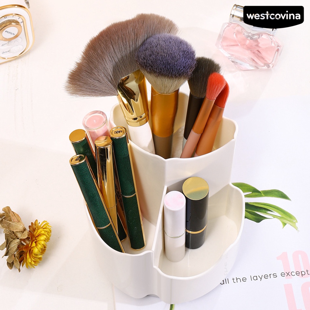 [WSTN]✎Giá Đỡ Cọ Trang Điểm Bằng Nhựa Cỡ Lớn Có Thể Xoay Tiện Dụng