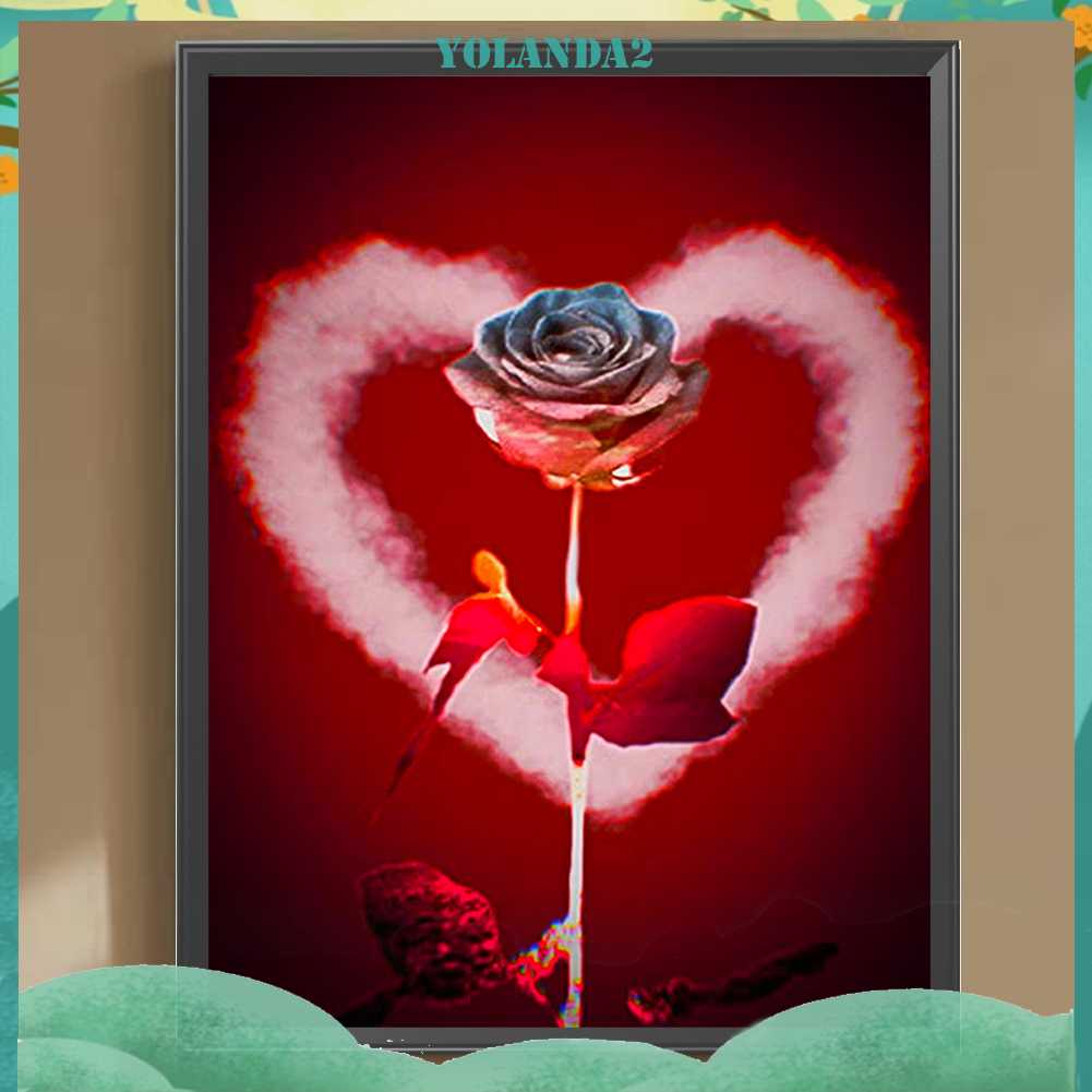 Tranh Đính Đá Kim Cương Toàn Bộ 5D DIY Hình Vẽ Hoa Trang Trí Nhà Cửa